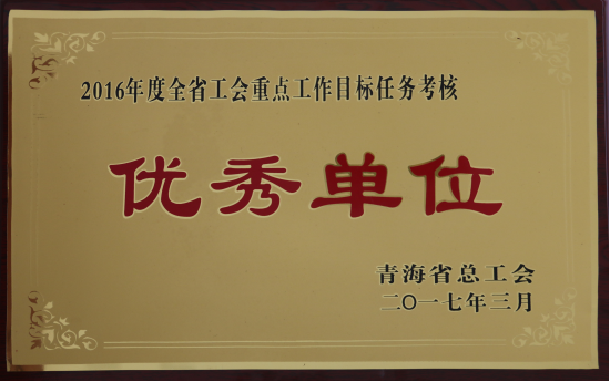 省物產(chǎn)集團工會再度榮獲全省工會“2016年度重點工作任務(wù)考核優(yōu)秀單位”